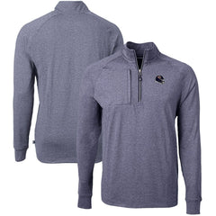 Chicago Bears Cutter & Buck Big & Tall Adapt Eco Raglan Quarter-Zip Jacket - Heather Navy for sale