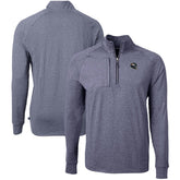 Denver Broncos Cutter & Buck Big & Tall Adapt Eco Raglan Quarter-Zip Jacket - Heather Navy cheap
