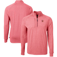 Tampa Bay Buccaneers Cutter & Buck Big & Tall Adapt Eco Raglan Quarter-Zip Jacket - Heather Red discount