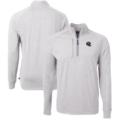 Denver Broncos Cutter & Buck Big & Tall Adapt Eco Raglan Quarter-Zip Jacket - Heather Gray discount