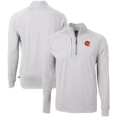 Cincinnati Bengals Cutter & Buck Big & Tall Adapt Eco Raglan Quarter-Zip Jacket - Heather Gray cheap