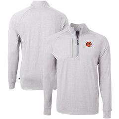 Cincinnati Bengals Cutter & Buck Big & Tall Adapt Eco Raglan Quarter-Zip Jacket - Heather Gray cheap