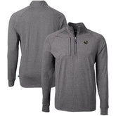 Jacksonville Jaguars Cutter & Buck Big & Tall Adapt Eco Raglan Quarter-Zip Jacket - Heather Black sale