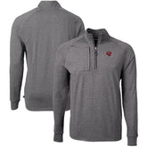 Kansas City Chiefs Cutter & Buck Big & Tall Adapt Eco Raglan Quarter-Zip Jacket - Heather Black on sale