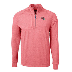 Kansas City Chiefs Cutter & Buck Big & Tall Adapt Eco Raglan Quarter-Zip Jacket - Heather Red cheap