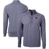 Chicago Bears Cutter & Buck Big & Tall Adapt Eco Raglan Quarter-Zip Jacket - Heather Navy discount
