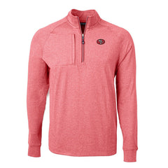 San Francisco 49ers Cutter & Buck Big & Tall Adapt Eco Raglan Quarter-Zip Jacket - Heather Scarlet cheap