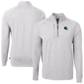 Philadelphia Eagles Cutter & Buck Big & Tall Adapt Eco Raglan Quarter-Zip Jacket - Heather Gray on sale