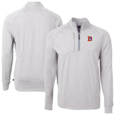 Denver Broncos Cutter & Buck Big & Tall Adapt Eco Raglan Quarter-Zip Jacket - Heather Gray discount