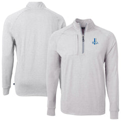 Detroit Lions Cutter & Buck Big & Tall Adapt Eco Raglan Quarter-Zip Jacket - Heather Gray sale