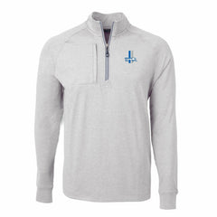 Detroit Lions Cutter & Buck Big & Tall Adapt Eco Raglan Quarter-Zip Jacket - Heather Gray sale