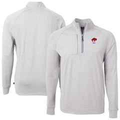 Buffalo Bills Cutter & Buck Big & Tall Adapt Eco Raglan Quarter-Zip Jacket - Heather Gray cheap