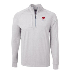 Buffalo Bills Cutter & Buck Big & Tall Adapt Eco Raglan Quarter-Zip Jacket - Heather Gray cheap