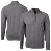 Baltimore Ravens Cutter & Buck Big & Tall Adapt Eco Raglan Quarter-Zip Jacket - Heather Black for sale