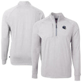 New York Giants Cutter & Buck Big & Tall Adapt Eco Raglan Quarter-Zip Jacket - Heather Gray sale