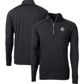 Miami Dolphins Cutter & Buck Big & Tall Adapt Eco DryTec Raglan Quarter-Zip Jacket - Black online