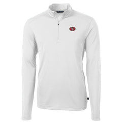San Francisco 49ers Cutter & Buck Big & Tall Virtue Eco Pique Quarter-Zip Jacket - White on sale