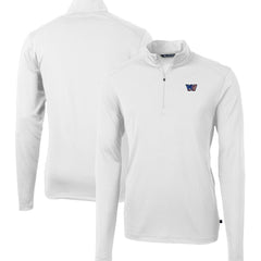 Washington Commanders Cutter & Buck Big & Tall Americana Virtue Eco Pique Quarter-Zip Jacket - White cheap