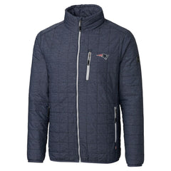 New England Patriots Cutter & Buck Big & Tall Rainier PrimaLoft Eco Insulated Full-Zip Hoodie Puffer Jacket - Navy online