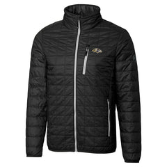Baltimore Ravens Cutter & Buck Big & Tall Rainier PrimaLoft Eco Insulated Full-Zip Hoodie Puffer Jacket - Black for sale