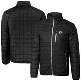 Kansas City Chiefs Cutter & Buck Big & Tall Rainier PrimaLoft Eco Insulated Full-Zip Hoodie Puffer Jacket - Black for sale