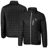 Minnesota Vikings Cutter & Buck Big & Tall Rainier PrimaLoft Eco Insulated Full-Zip Hoodie Puffer Jacket - Black for sale