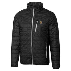 Minnesota Vikings Cutter & Buck Big & Tall Rainier PrimaLoft Eco Insulated Full-Zip Hoodie Puffer Jacket - Black for sale