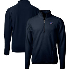 Washington Commanders Cutter & Buck Big & Tall Cascade Eco Fleece Quarter-Zip Jacket - Navy online