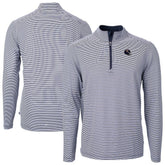 Chicago Bears Cutter & Buck Big & Tall Virtue Eco Pique Micro Stripe Tri-Blend Quarter-Zip Jacket - Navy online