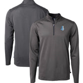 Detroit Lions Cutter & Buck Big & Tall Virtue Eco Pique Micro Stripe Tri-Blend Quarter-Zip Jacket - Black outlet