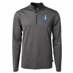 Detroit Lions Cutter & Buck Big & Tall Virtue Eco Pique Micro Stripe Tri-Blend Quarter-Zip Jacket - Black outlet