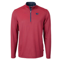 Washington Commanders Cutter & Buck Big & Tall Americana Virtue Eco Pique Micro Stripe Tri-Blend Quarter-Zip Jacket - Red sale