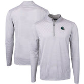 Philadelphia Eagles Cutter & Buck Big & Tall Virtue Eco Pique Micro Stripe Tri-Blend Quarter-Zip Jacket - Gray online