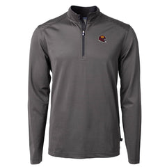 Washington Commanders Cutter & Buck Big & Tall Virtue Eco Pique Micro Stripe Tri-Blend Quarter-Zip Jacket - Black discount