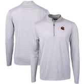 Washington Commanders Cutter & Buck Big & Tall Virtue Eco Pique Micro Stripe Tri-Blend Quarter-Zip Jacket - Gray cheap