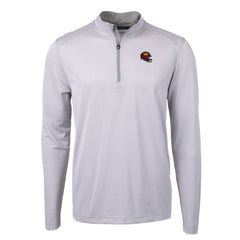 Washington Commanders Cutter & Buck Big & Tall Virtue Eco Pique Micro Stripe Tri-Blend Quarter-Zip Jacket - Gray cheap