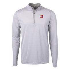 Denver Broncos Cutter & Buck Big & Tall Virtue Eco Pique Micro Stripe Tri-Blend Quarter-Zip Jacket - Gray sale