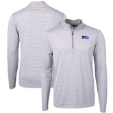 Seattle Seahawks Cutter & Buck Big & Tall Virtue Eco Pique Micro Stripe Tri-Blend Quarter-Zip Jacket - Gray sale
