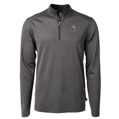 Cleveland Browns Cutter & Buck Big & Tall Virtue Eco Pique Micro Stripe Tri-Blend Quarter-Zip Jacket - Black discount