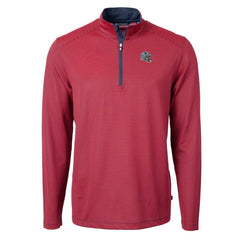 New England Patriots Cutter & Buck Big & Tall Virtue Eco Pique Micro Stripe Tri-Blend Quarter-Zip Jacket - Red cheap