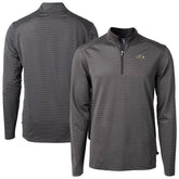 Baltimore Ravens Cutter & Buck Big & Tall Virtue Eco Pique Micro Stripe Tri-Blend Quarter-Zip Jacket - Black on sale