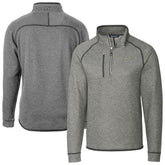 Los Angeles Chargers Cutter & Buck Big & Tall Mainsail Sweater-Knit Raglan Half-Zip Jacket - Heather Gray on sale