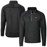 Buffalo Bills Cutter & Buck Big & Tall Mainsail Sweater-Knit Half-Zip Jacket - Heather Charcoal cheap