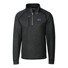 Buffalo Bills Cutter & Buck Big & Tall Mainsail Sweater-Knit Half-Zip Jacket - Heather Charcoal cheap