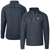 Indianapolis Colts Cutter & Buck Big & Tall Mainsail Sweater-Knit Half-Zip Jacket - Heather Navy online