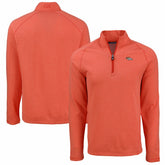 Denver Broncos Cutter & Buck Peshastin Eco Fleece Tri-Blend Raglan Recycled Quarter-Zip Jacket - Heather Orange cheap