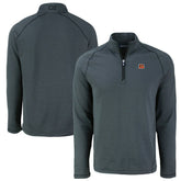 Cincinnati Bengals Cutter & Buck Peshastin Eco Fleece Tri-Blend Raglan Recycled Quarter-Zip Jacket - Heather Black cheap