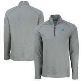 Detroit Lions Cutter & Buck Peshastin Eco Fleece Tri-Blend Raglan Recycled Quarter-Zip Jacket - Heather Gray outlet