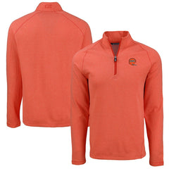 Cincinnati Bengals Cutter & Buck Peshastin Eco Fleece Tri-Blend Raglan Recycled Quarter-Zip Jacket - Heather Orange for sale
