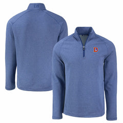 Denver Broncos Cutter & Buck Peshastin Eco Fleece Tri-Blend Raglan Recycled Quarter-Zip Jacket - Heather Royal discount